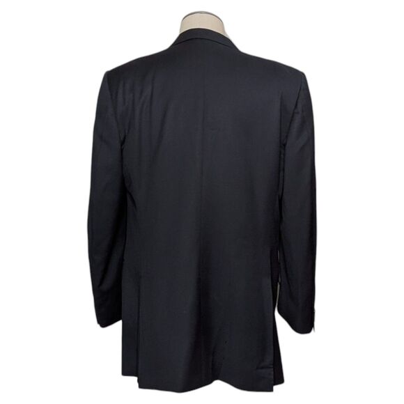 Canali Boyds Size 42R ? Black Italian Designer Blazer Sport Coat Normcore FLAWS - Picture 3 of 14
